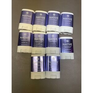 Native Deodorant Alpine Air  .35 Oz Lot Of 10 Travel Size Aluminum Free